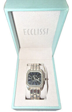 ECCLISSI Sterling Silver Case Watch With Box